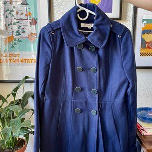 Kenneth Cole New York Navy Blue Pea Coat